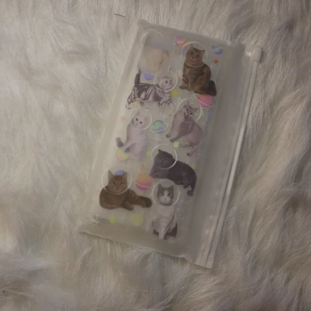 Moto G Stylus Phone Case with Astronaut Cats in Outer Space Design